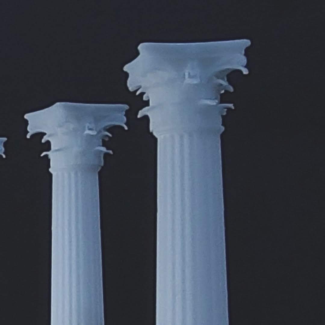 The Ionic, Doric and Corinthian Columns - 3D Printed Replica