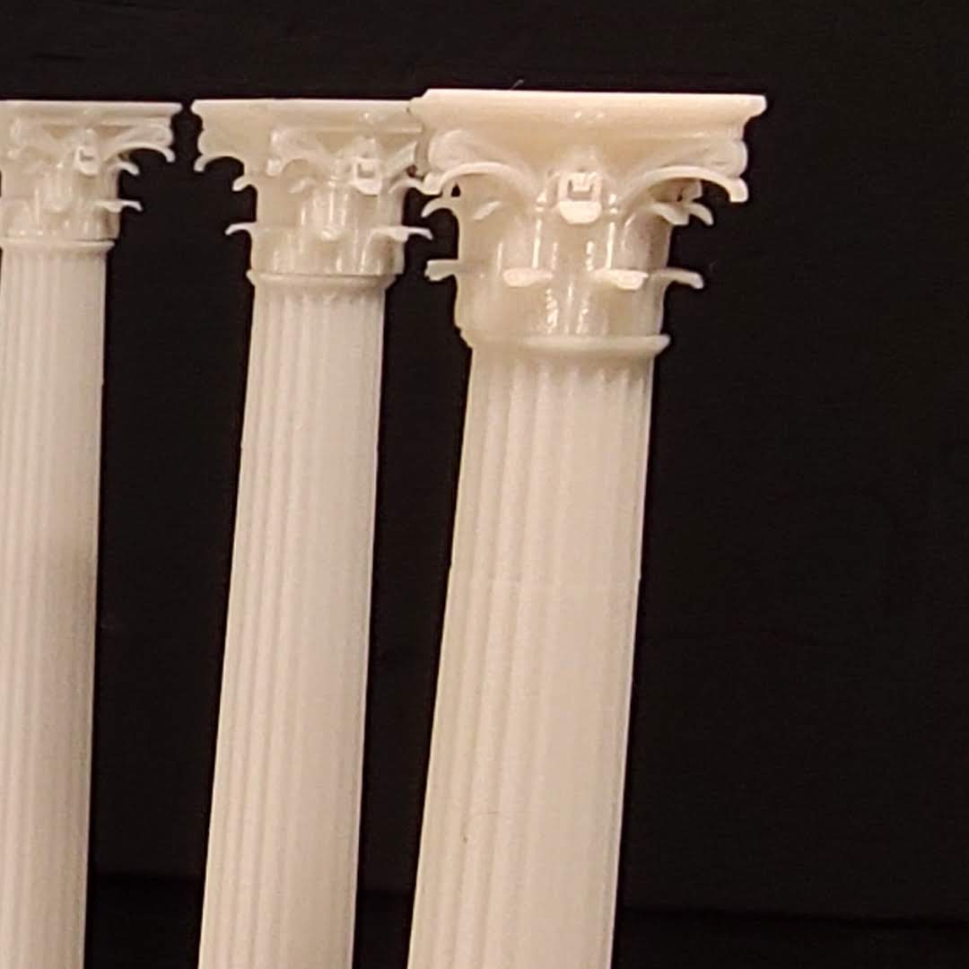 The Ionic, Doric and Corinthian Columns - 3D Printed Replica