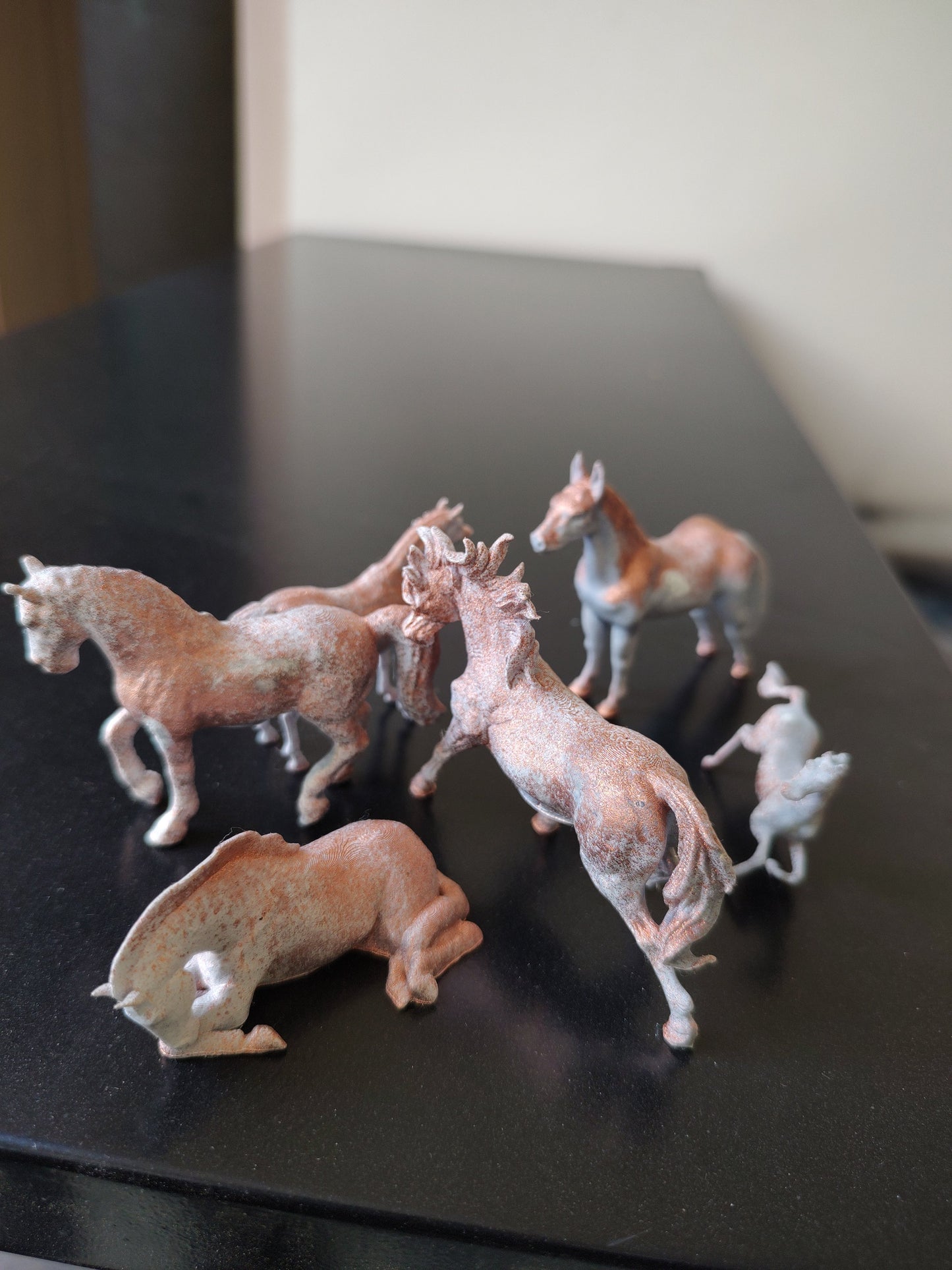 A family of Wild Horses - 3D Printed Replica