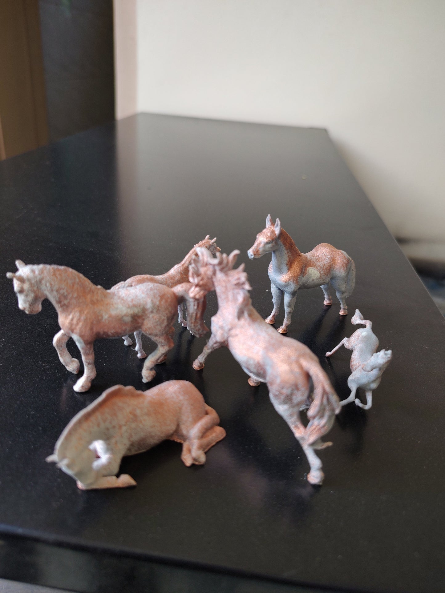 A family of Wild Horses - 3D Printed Replica