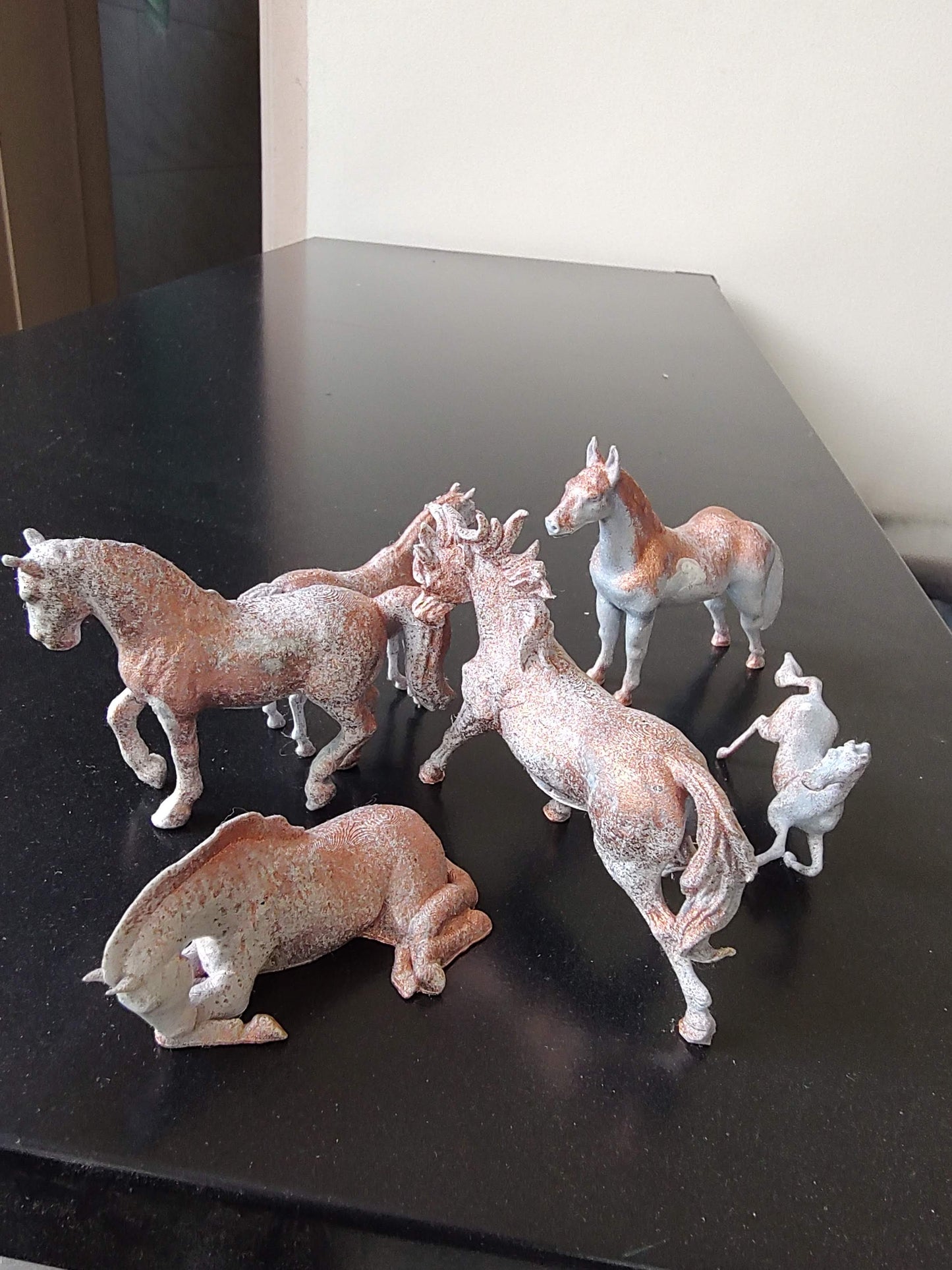 A family of Wild Horses - 3D Printed Replica