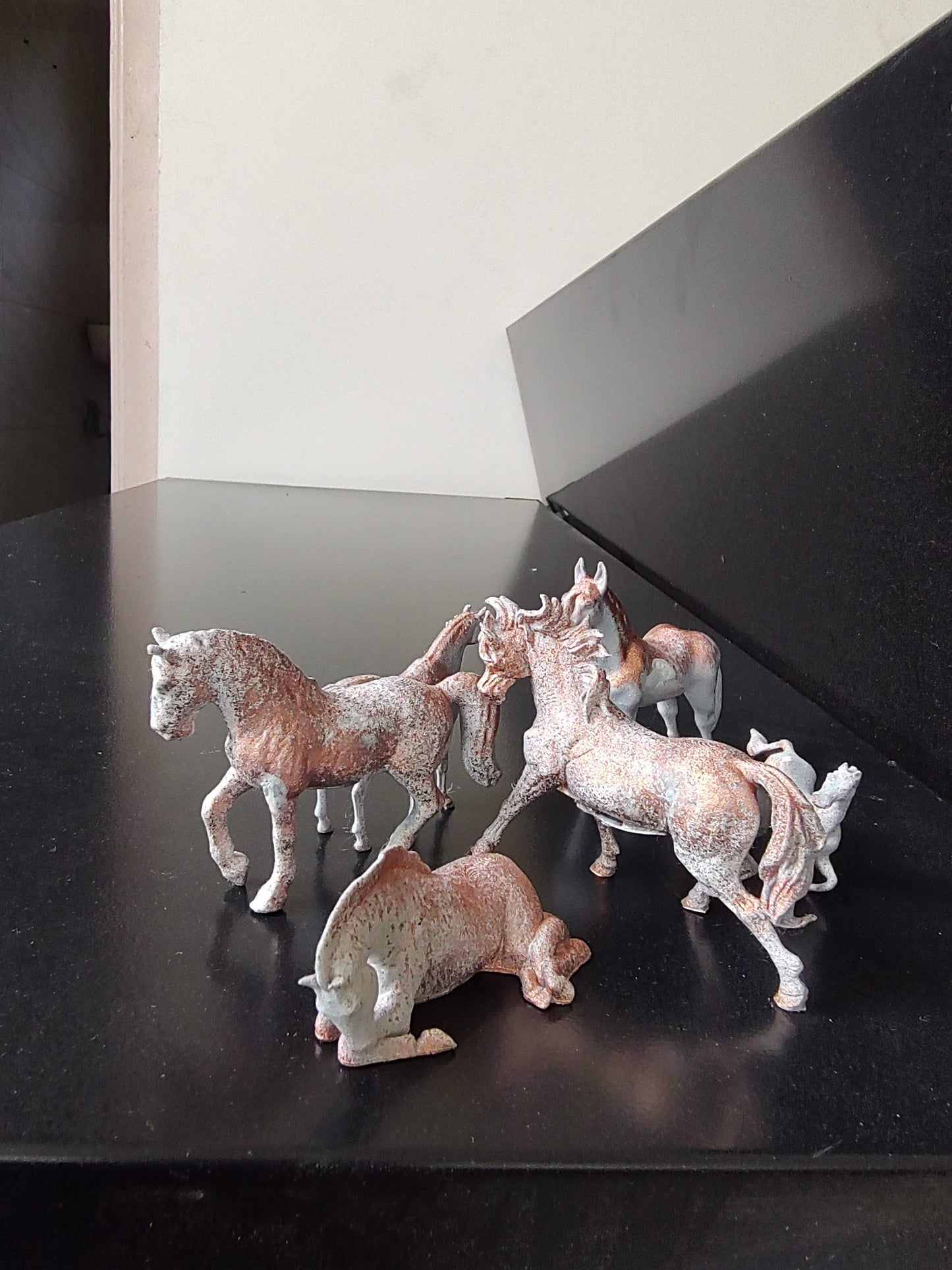 A family of Wild Horses - 3D Printed Replica