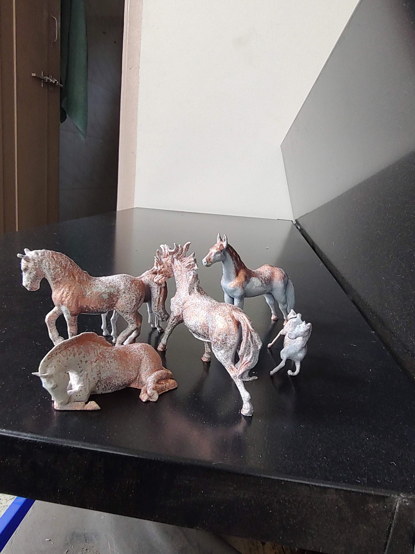 A family of Wild Horses - 3D Printed Replica