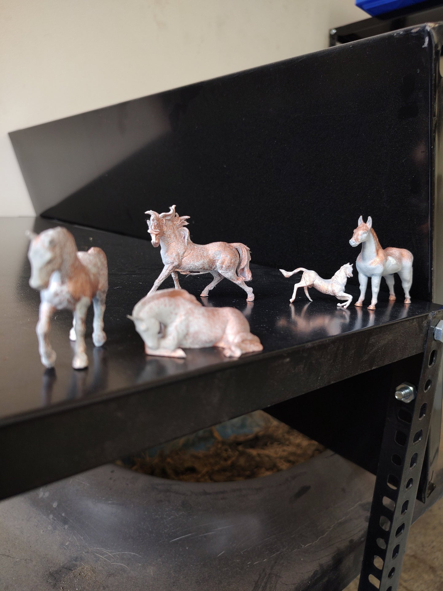 A family of Wild Horses - 3D Printed Replica