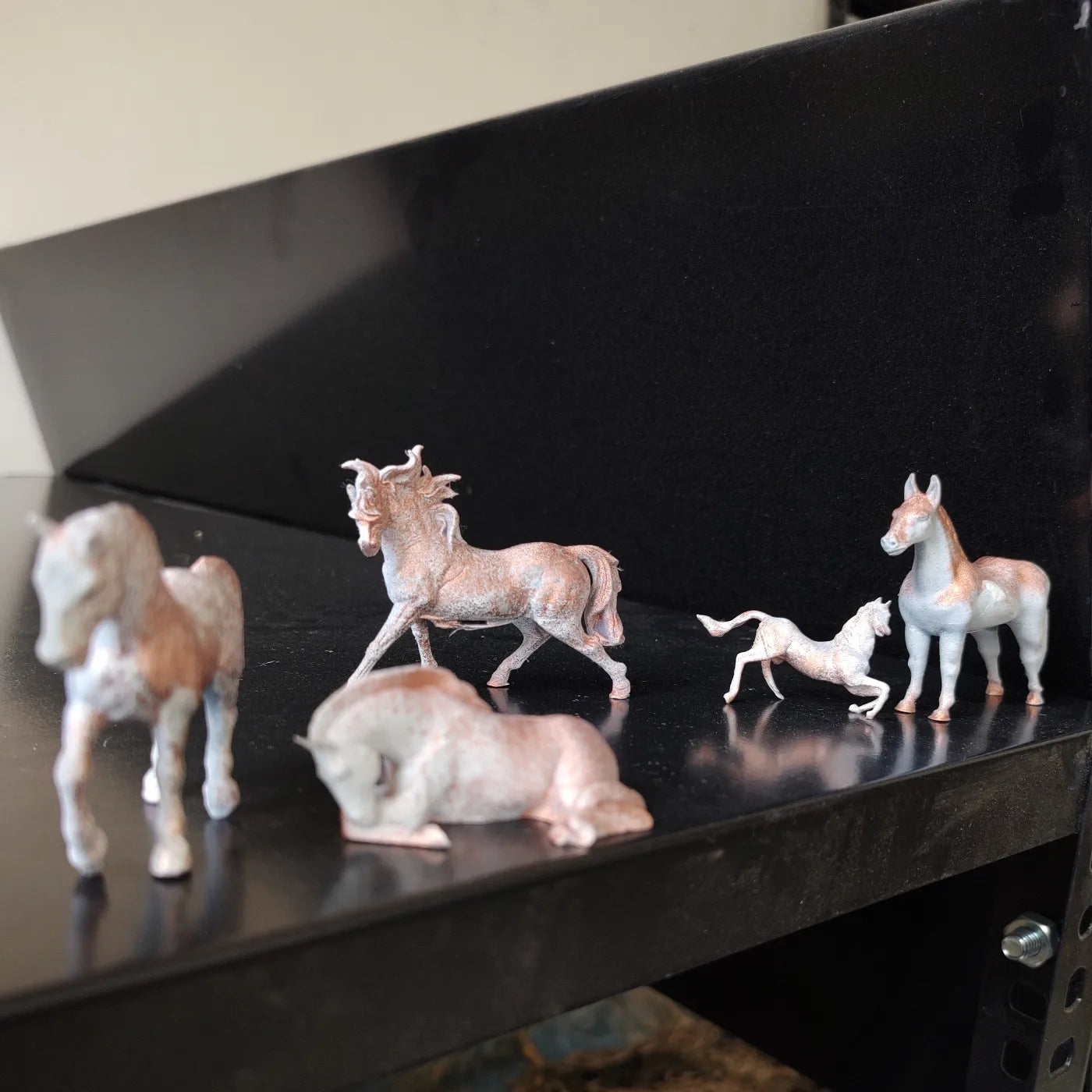 A family of Wild Horses - 3D Printed Replica