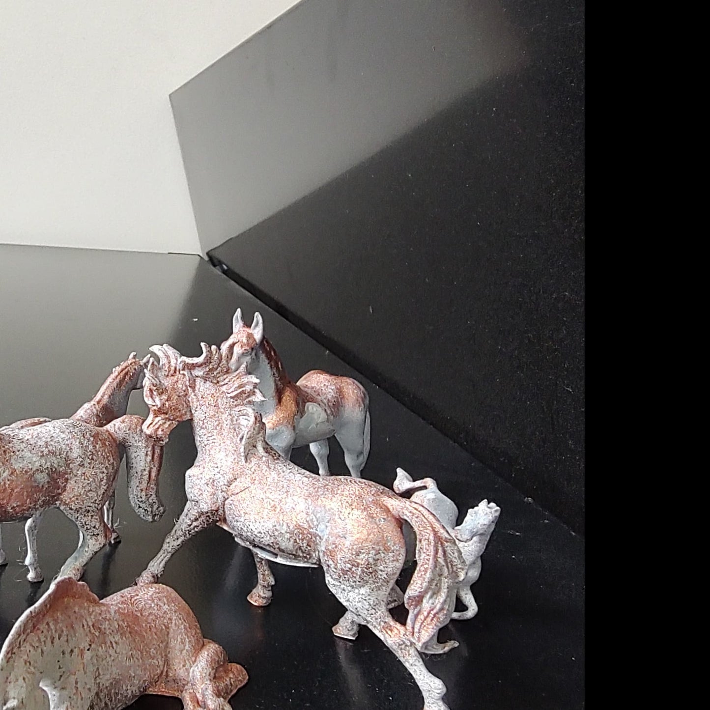 A family of Wild Horses - 3D Printed Replica