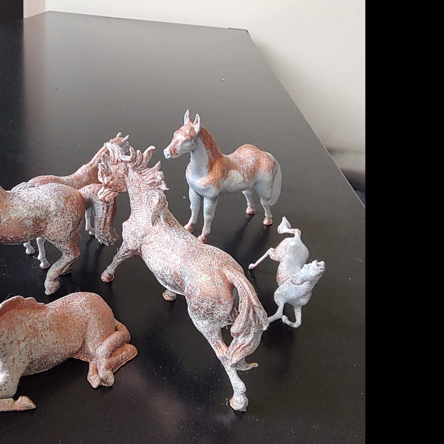 A family of Wild Horses - 3D Printed Replica